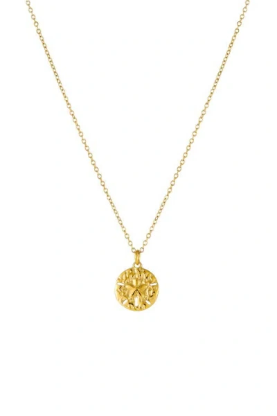 Atolea Sand Dollar Necklace In Gold