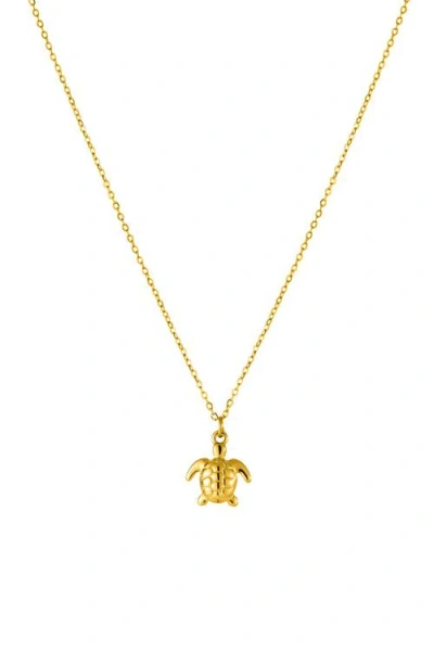 Atolea Sea Turtle Necklace In Gold