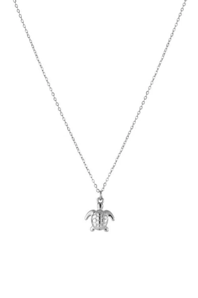 Atolea Sea Turtle Necklace In Metallic