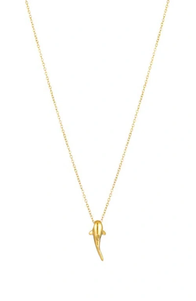 Atolea Shark Necklace In Gold
