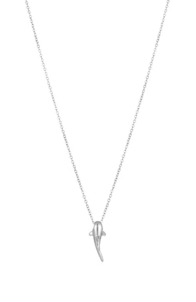 Atolea Shark Necklace In Silver