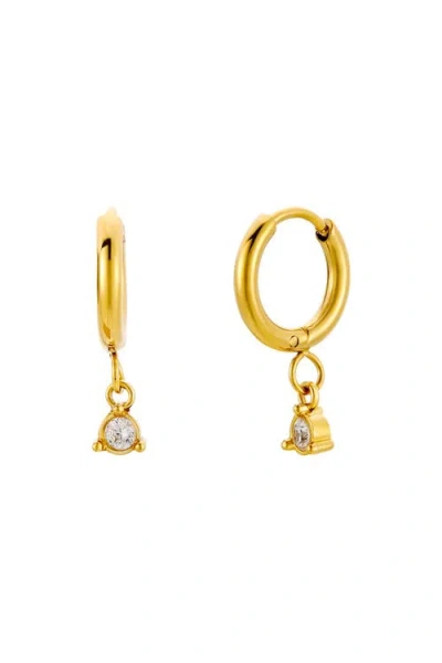 Atolea Sparkle Drop Earrings In Gold