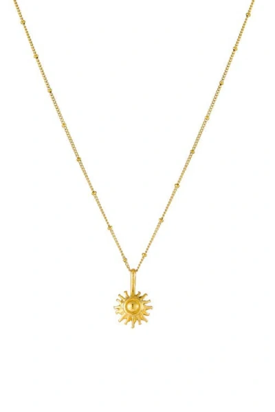 Atolea Sun Necklace In Gold