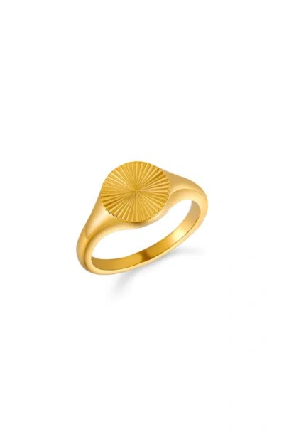 Atolea Sun Signet Ring In Gold