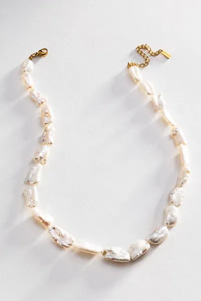 Atolea Sunkissed Pearl Necklace In Beige