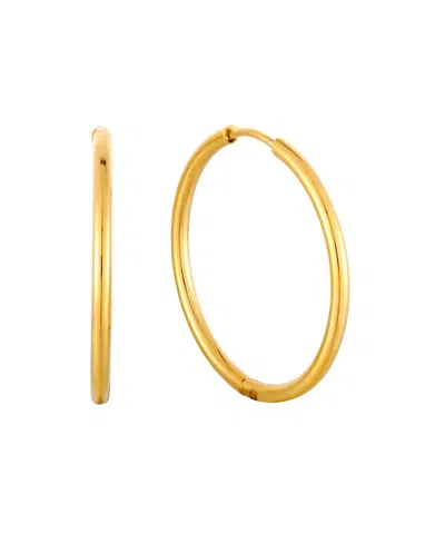 Atolea Thin Large Hoop Earrings In Gold