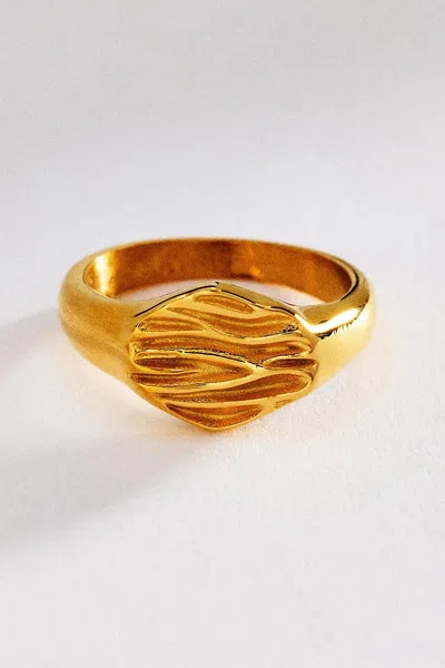 Atolea Tide Texture Ring In Gold