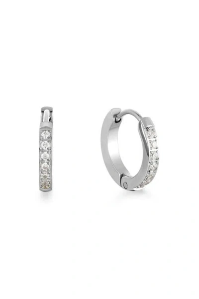 Atolea Tiny Gold Hoop Earrings In Silver