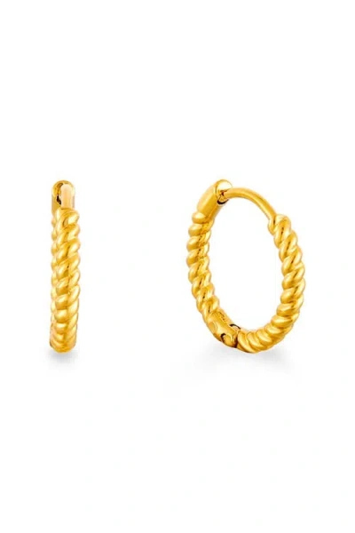 Atolea Twisted Hoops Earrings In Gold