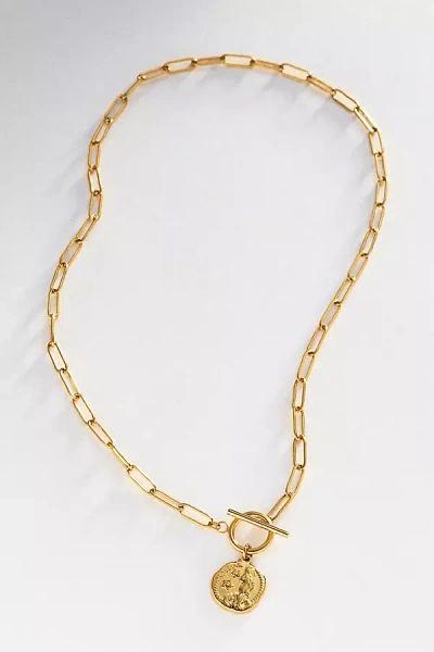 Atolea Venus Coin Pendant Necklace In Gold