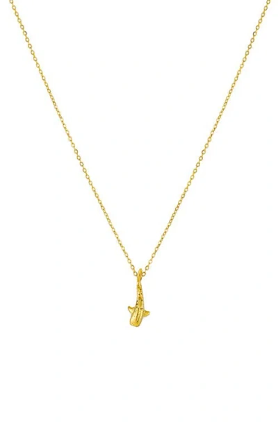 Atolea Whale Shark Necklace In Gold