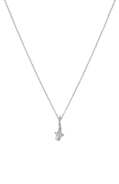 Atolea Whale Shark Necklace In Silver