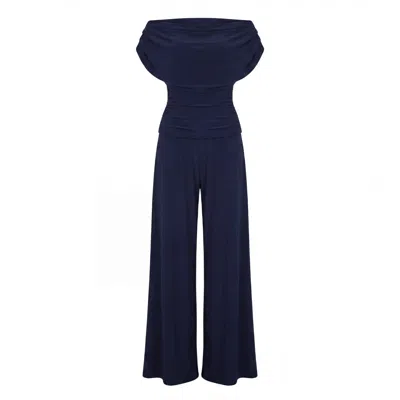 Atom Label Women's Blue Carbon Jumpsuit In Navy