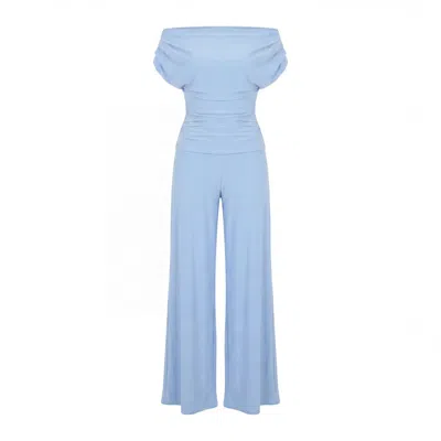 Atom Label Women's Carbon Jumpsuit In Baby Blue