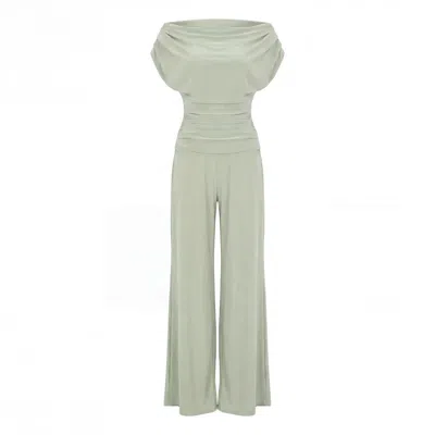 Atom Label Women's Carbon Jumpsuit In Sage Green
