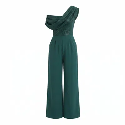 Atom Label Women's Green Venice Jumpsuit In Forest Sparkle & Forest