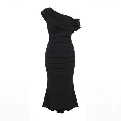 Atom Label Women's Mercury Midi Dress In Black