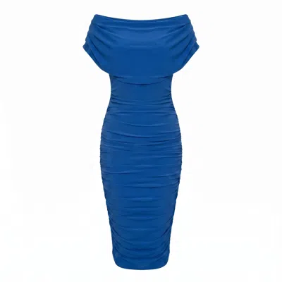 Atom Label Women's Oxygen Dress In Cobalt Blue