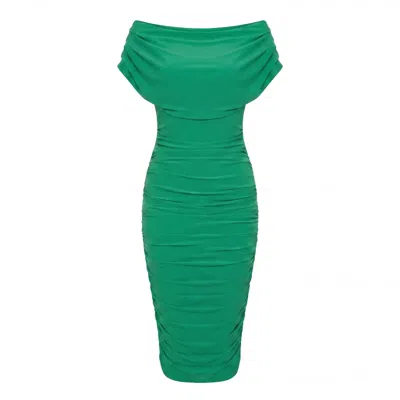 Atom Label Women's Oxygen Dress In Emerald Green