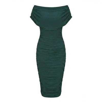 Atom Label Women's Oxygen Dress In Forest Green
