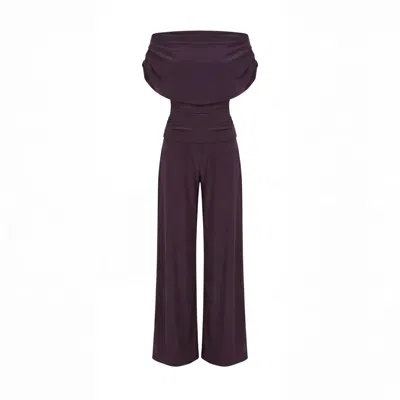 Atom Label Women's Purple Carbon Jumpsuit In Blackcurrant
