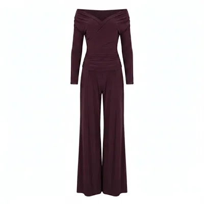 Atom Label Women's Purple Valencia Jumpsuit In Blackcurrant In Multi