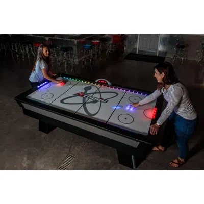 Atomic 7.5' Two Player Air Hockey Table With Digital Scoreboard In Gray