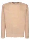 ATOMO FACTORY BEIGE LINEN AND COTTON SWEATER