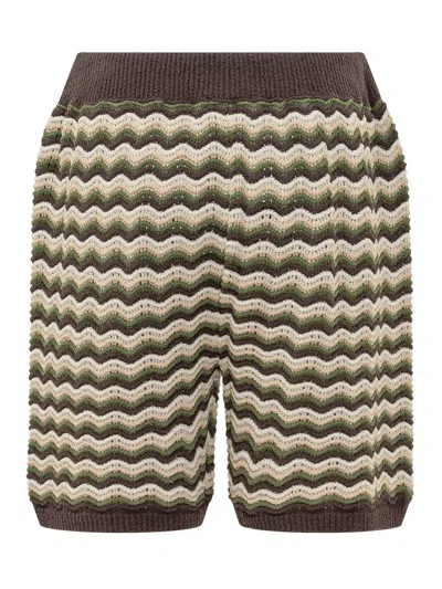 Atomo Factory Bermuda Mini Shorts With Drawstring In 704