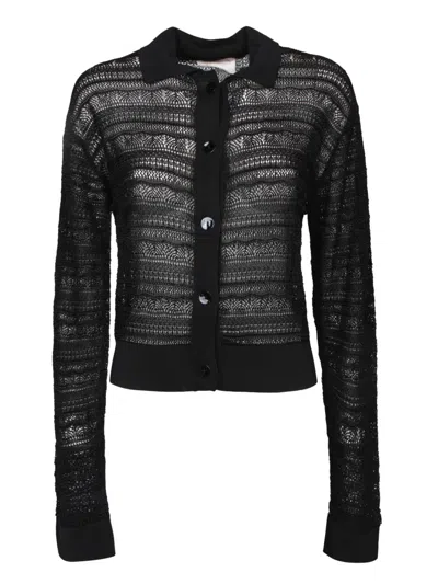 ATOMO FACTORY ATOMO FACTORY BLACK VISCOSE CARDIGAN