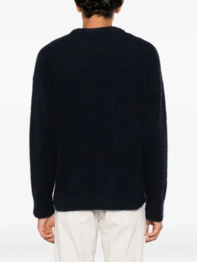Atomo Factory Crew-neck Long-sleeve Sweater In Blue