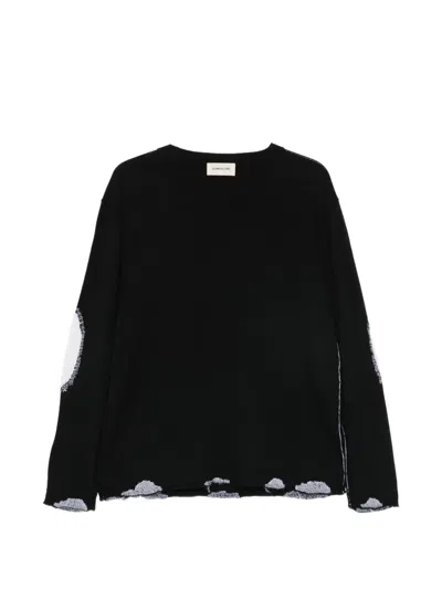 Atomo Factory Elbow-patch Sweater In 블랙