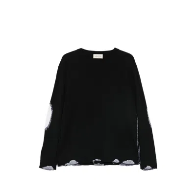 Atomo Factory Elbow-patch Sweater In Black