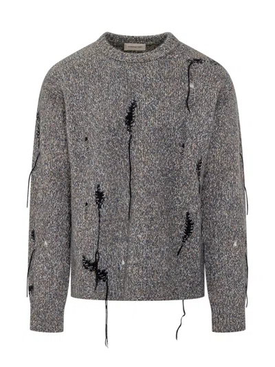 Atomo Factory Giro Melange Sweater In Blu