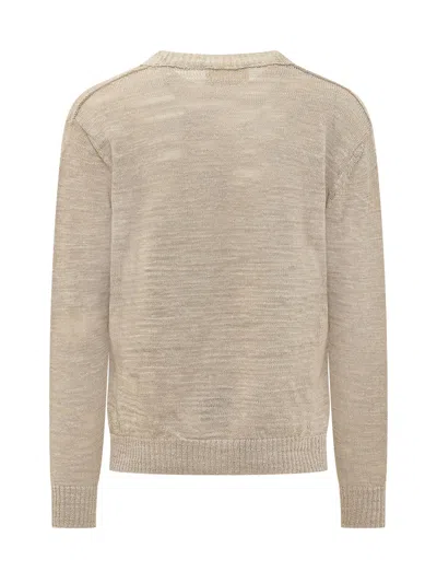 Atomo Factory Innovative Cardigan With Button Details In Sabbia