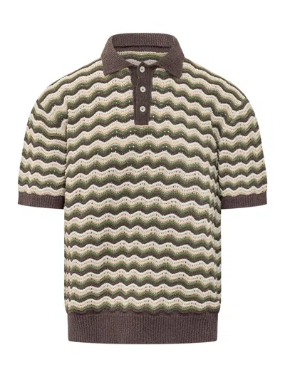 Atomo Factory Luxurious Mini Polo With Classic Collar And Buttons In 704