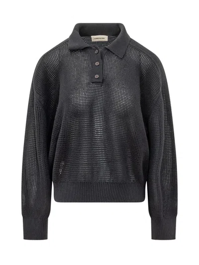 Atomo Factory Mini Polo With Pique Texture And Button Details In Avorio