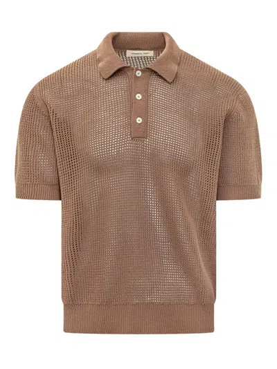 Atomo Factory Mini Polo With Stylish Buttons And Collared Design In Moro