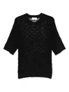 Atomo Factory Open-knit T-shirt In Black