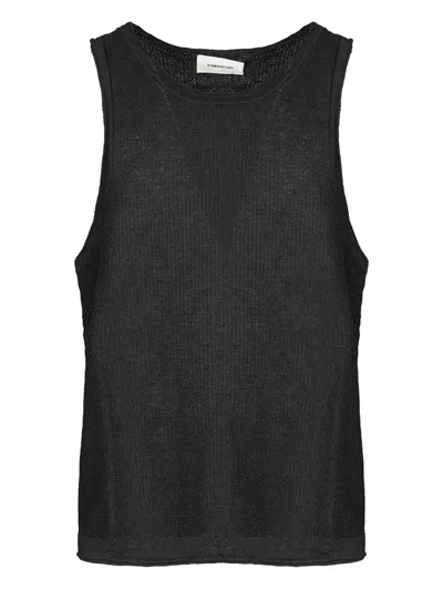 Atomo Factory Ribbed Sleeveless Top In Black