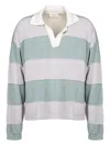 Atomo Factory Striped Polo Shirt In Green