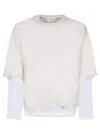 Atomo Factory Layered Raw-cut Jumper In White