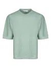 Atomo Factory Textured-knit Short-sleeve Top In Blue