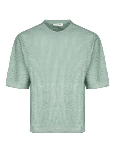 Atomo Factory Textured-knit Short-sleeve Top