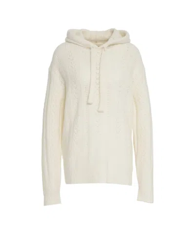 Atomo Factory Textured Knit Wool Hooded Sweater In Neutral