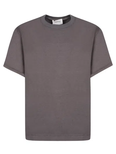 Atomo Factory Washed Cotton T-shirt In Grey In Brown