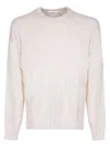 Atomo Factory White Ribbed Crew Neck Sweater