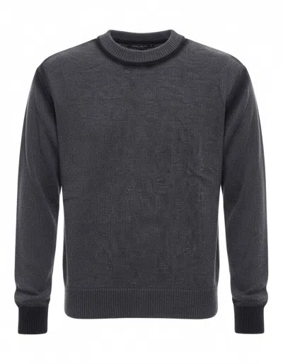 Atomofactory Black Airbrush Crewneck Sweater In Gray