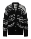 Atomofactory Man Cardigan Black Size S Virgin Wool, Synthetic Fibers, Wool, Recycled Polyester, Alpa