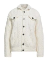 Atomofactory Man Cardigan White Size L Acrylic, Wool, Alpaca Wool, Polyamide, Elastane In White